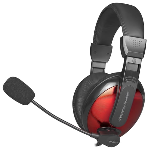 Audífono Gaming Xtrike Me Con Micrófono Negro/Rojo 3.5 Aux