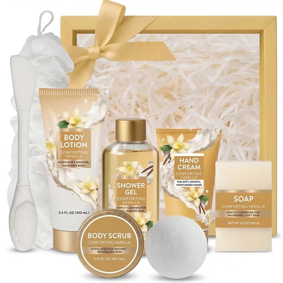 Set de Baño Spa Luxetique 8 piezas Vainilla Regalo