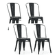 thumbnail image 1 of Pack 4 Sillas Tolix Metalica Resistente Para Exterior - Negro, 1 of 3