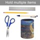 thumbnail image 5 of El Imaginario-theme Cylinder Pen Holder Pencil Organizer with Flannel Lining PVC Leather Material Cardboard Base for study work 10*8CM, 5 of 6