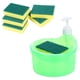 thumbnail image 5 of Dispensador De Jabón Para Platos Y Soporte De Esponja Con 6 Esponjas Práctico Para Fregadero De Hotel Verde, 5 of 5