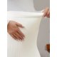 thumbnail image 5 of INSPIRE CHIC Falda de Suéter de Maternidad para Mujeres Sobre el Vientre Tejido Midi Embarazo Faldas Plisadas X-Large Blanco, 5 of 6