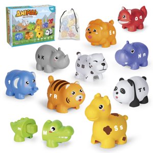 Genérico - Learning Toy Generic Abc Animal Alphabet Match, 52 Unidades, De 2 A 4 Años