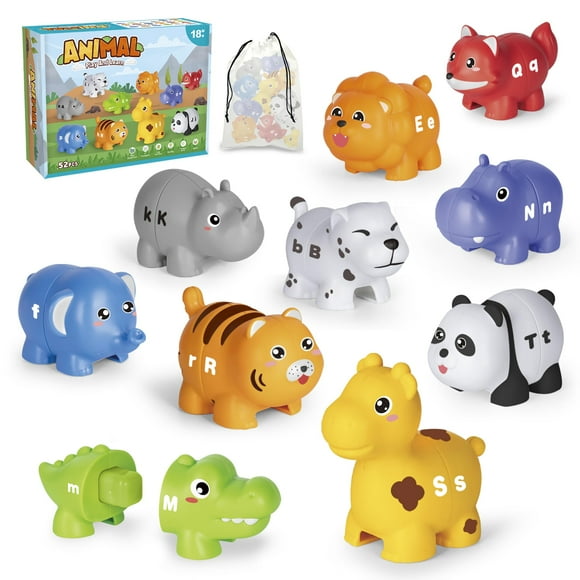 Learning Toy Generic ABC Animal Alphabet Match, 52 unidades, de 2 a 4 años