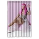 thumbnail image 1 of Cortina de ducha de Nicki Minaj, con ganchos, para baño, tamaño 60 x 72 pulgadas, 1 of 3