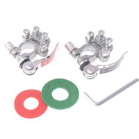 Bothyi - Juego Genérico De Abrazaderas De Terminales De Batería, Repuestos Fáciles De Instalar Para Coche, Color Blanco