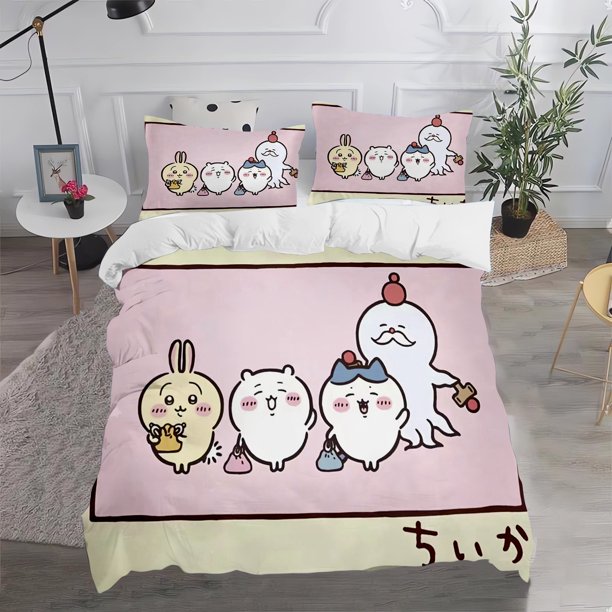 Cartoon CHIIKAWA Duvet Cover Home 100% Polyester Adult Kids Baby Bedroom Gift Anime Bedding Set Home Textiles Bed Sheets