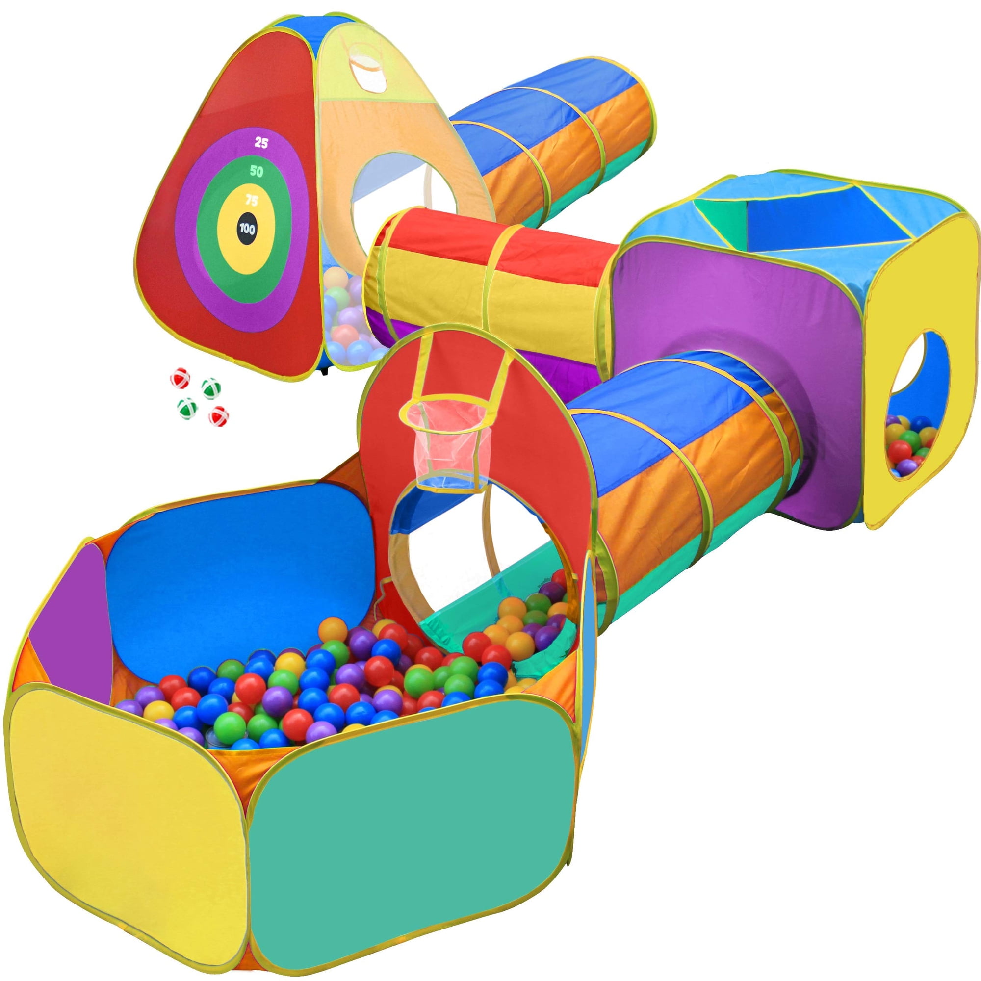 Hide N Side - Piscina De Bolas Play Tent And Tunnels Para Niños Y Niñas Pequeños