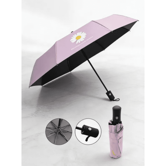Paraguas Plegable Automático Portátil 95cm Colores