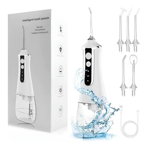 Genérica - Limpiador De Dientes Portátil Usb Recargable, Water Flosser - Blanco
