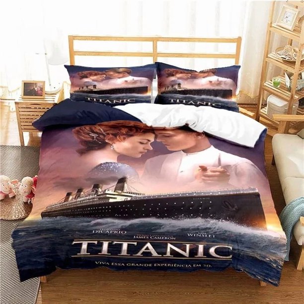 Movie Titanics Bedding Set Boys Girls Duvet Cover Pillowcase Bed Kids Adult Fashion Home Textileextile