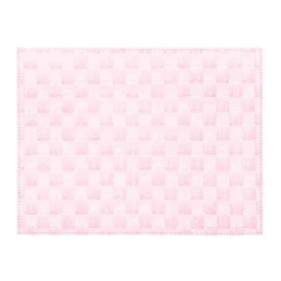 Individual Rectangular En Rosa Pastel Sintético