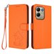 thumbnail image 1 of Xiaomi Redmi 17 4G/5G Funda Billetera con Estampado de Gato, Naranja, 1 of 6