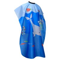 Magideal - Capa De Corte De Pelo Para Niños, Capa De Corte De Pelo Ajustable De Poliéster Para Niños Y Niñas, Capa De Peluquero Para Tinte De Cabello, Permanente