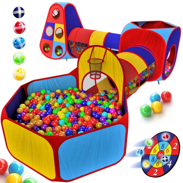 Tienda de campaña Playz para niños, gimnasio, piscina de bolas, carpas desplegables y túnel