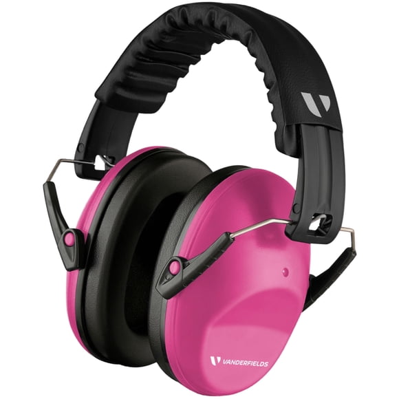 Orejeras Vanderfields para niños con protección auditiva, color rosa