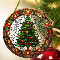 Xusx111 - Árbol De Navidad Teñido Acrílico Ventana Colgante, Teñido Acrílico Suncatcher Para Las Mujeres, Ventana Decoración Perfecta Decoración Del Hogar