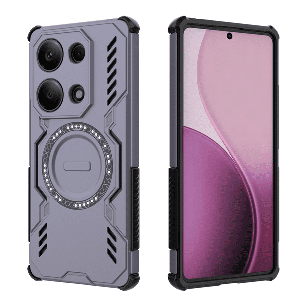 Funda FOXDOCK para Xiaomi Poco M6 Pro 4G , magnética, resistente a golpes, con soporte, unisex, carga inalámbrica