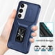 thumbnail image 2 of Funda Armada para Samsung Galaxy S25 5G con Tapa Deslizante y Soporte Magnético Giratorio Azul, 2 of 5