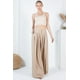 thumbnail image 5 of Pantalones Lisos Plisados de Pierna Ancha con Dobladillo Grande, 5 of 5