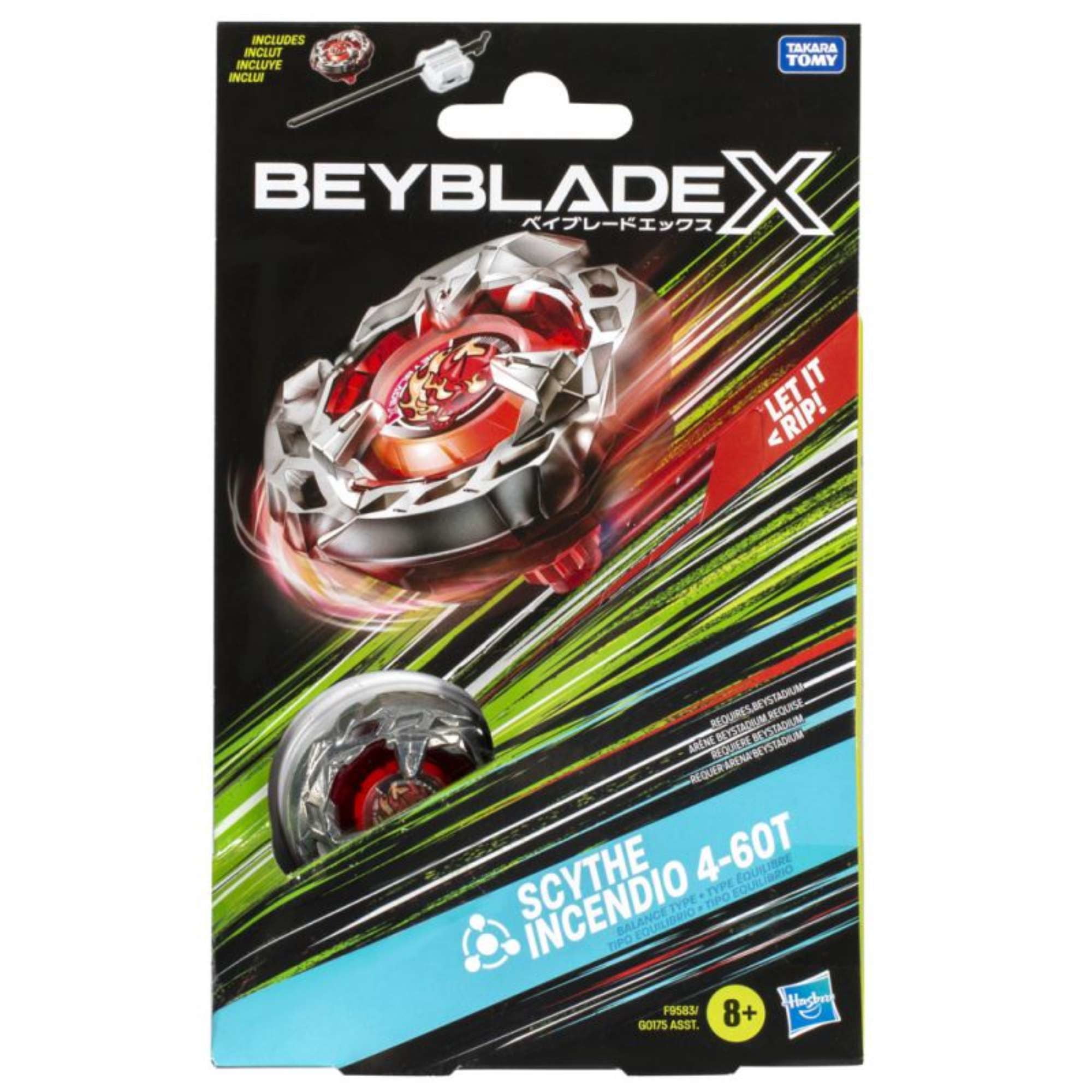 Beyblade - Trompo X Kit Inicial Scythe Incendio 4-60T