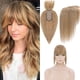 thumbnail image 1 of Loveternal Postizo 100% Cabello Humano Real Toppers con Flequillo para Mujer 16 Pulgadas (Blonde） Oscuro, 1 of 6