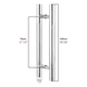 thumbnail image 2 of Manillón doble acero inox 100 cm puerta madera y cristal #3, 2 of 3