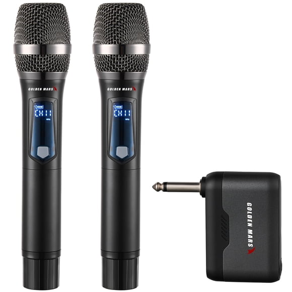 Micrófono inalámbrico GOLDEN MARS 2.4 GHz, 2 piezas, alcance de 90 m