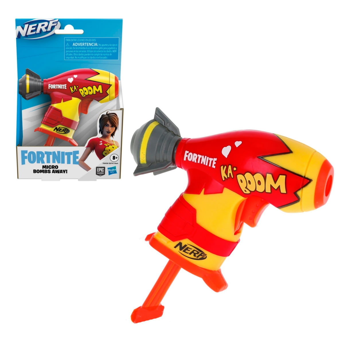 Lanzador Dardos Nerf Fortnite Bombs Away Carga Frontal