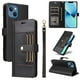 thumbnail image 1 of FOXDOCK Funda tipo Cartera para iPhone 15 – Cubierta de Cuero PU con Múltiples Ranuras, Bolsillo para Efectivo y Correa de Muñeca, 1 of 6
