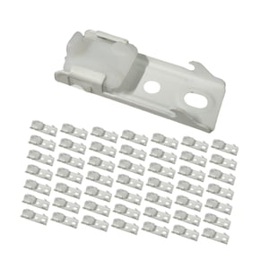 Magideal - 50 Piezas Soporte Cortina Montaje Soporte Rieles Techo Soporte Rieles Pared Accesorios Instalación Silenciosa Hierro Sólido Adecuado Para Decoración Blanco