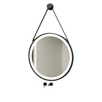 Genérico - Espejo Circular Con Correa Y Led