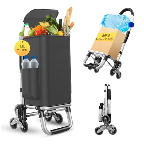 Carrito de compras ISWEES Heavy Duty 3 en 1, 50 kg con bolsa impermeable