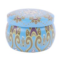 Homewell - Vela Caja Metal Celeste 5*7Cm