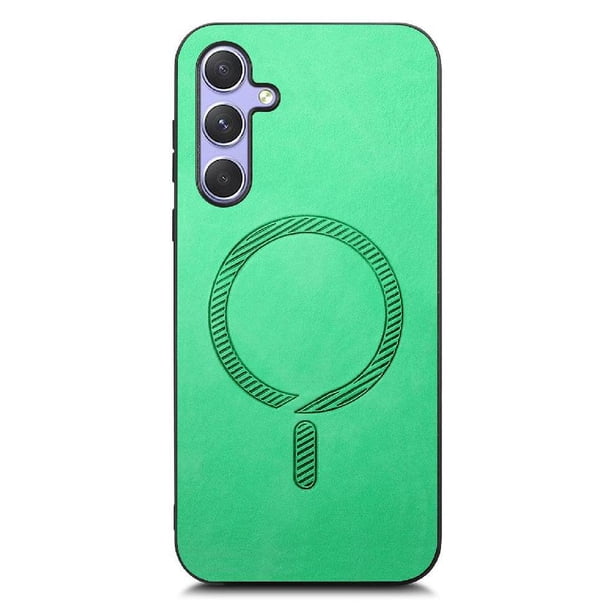 Magnetic Slim Case for Samsung Galaxy A54 with Camera Guard & Anti-Scratch Back Green