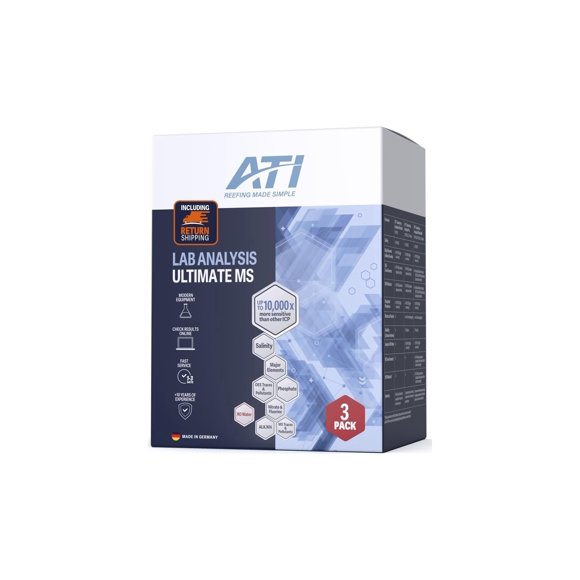 Análisis ICP ATI Ultimate‑MS Pack de 3 para Acuario de Arrecife
