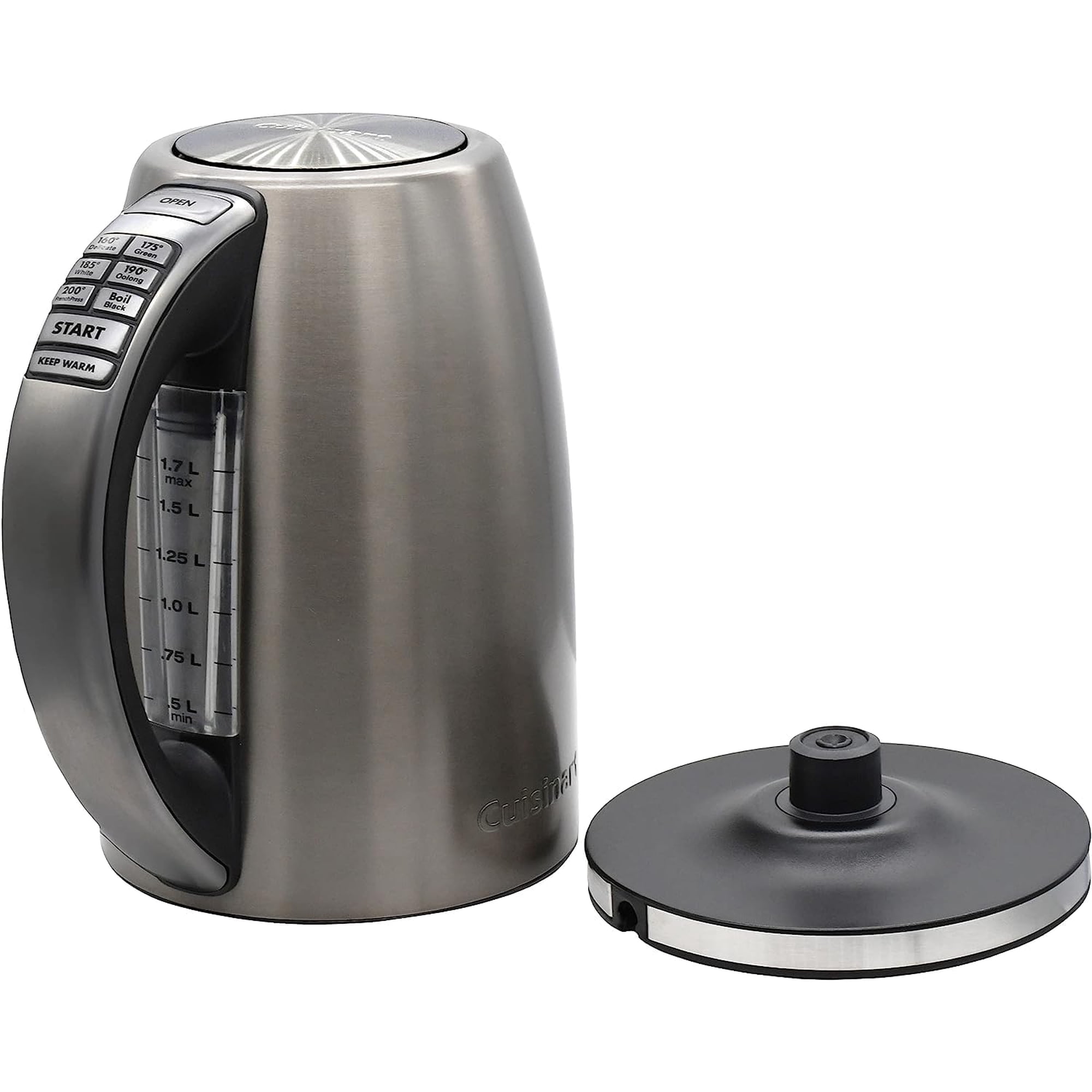 Hervidor Eléctrico Cuisinart De Acero Inoxidable De 1,7 L, 1500 W, 6 Temperaturas