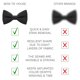 thumbnail image 3 of Pajarita negra de tela con lazo, unisex, ajustable, de estilo Bow Tie House, 3 of 6