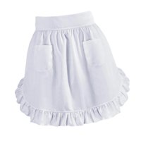 Magideal - Delantal De Cintura Medio Delantal Suave Multifuncional Suministros De Cocina Con Bolsillos Para Camareros, Floristerías, Camareras, Cocinas, Cafeterí Blanco