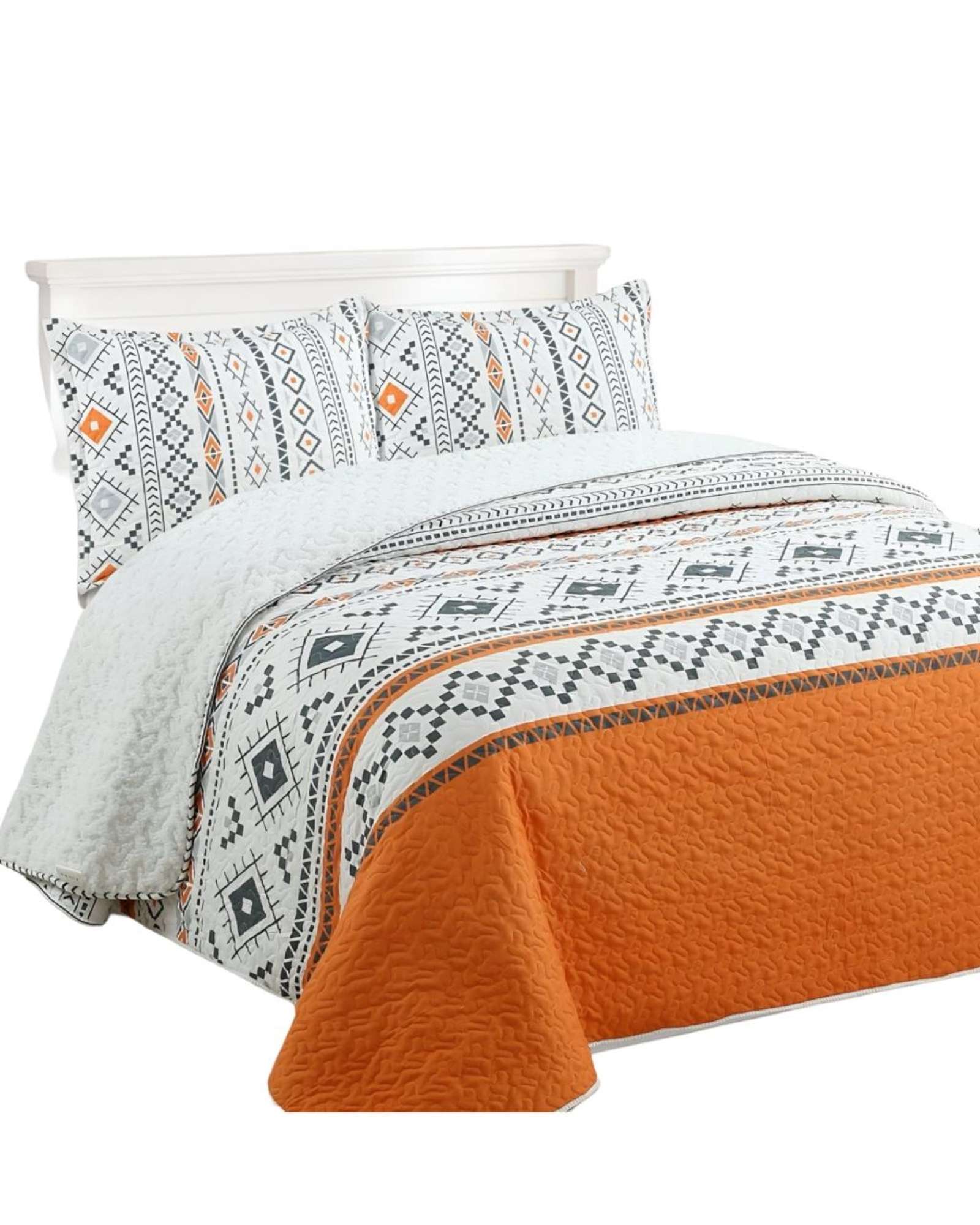Genérico - Cubrecama Quilt Sherpa 2 Plazas 230X250 33