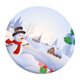 thumbnail image 5 of Mantel De Mesa Redonda De 48 '' A Prueba De Aceite E Impermeable Happy Snowman, 5 of 5