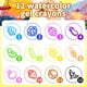 thumbnail image 2 of Set De Crayones De 12 Colores Acuarelables Retráctiles, 2 of 6