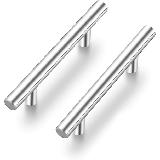 Ravinte Cabinet Handles, 6 pulgadas de largo, 3,75 pulgadas entre centros, níquel cepillado