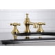 thumbnail image 5 of Grifo de baño Kingston Brass Vintage de latón cepillado generalizado, 5 of 7