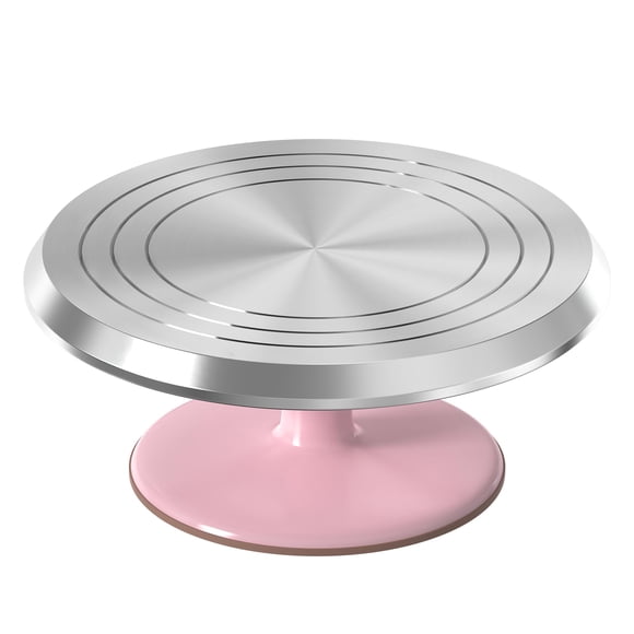 Base giratoria para pasteles RICCLE de aluminio rosa de 30 cm