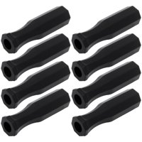 Magideal - 8 Empuñaduras De De Futbolín Manijas De De Fútbol Varillas De Futbolín De 5/8 Pulgadas Manijas De Repuesto Negras Manijas Octogonales