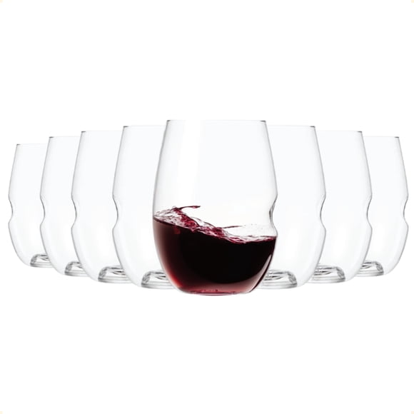 Juego de 8 copas de vino sin tallo govino irrompibles de 470 ml