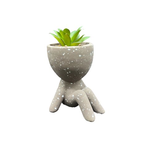 Oem - Macetero De Ceramica Planta Artificial Moderno