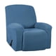 thumbnail image 4 of 1pc Sofá Reclinable Elástico Funda Antideslizante Sillón Suave Funda Antideslizante Azul, 4 of 5