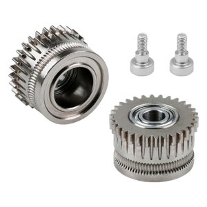 Bothyi - 2Pcs 3D Impresión Extrusor Engranaje Reemplazo De Componentes Prácticos Para Ender3 V3 Plateado